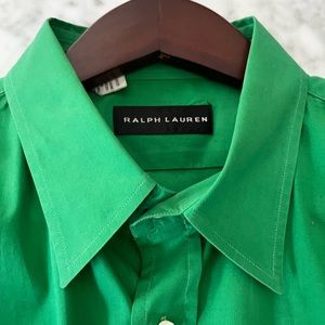 Green button down shirt by Ralph Lauren